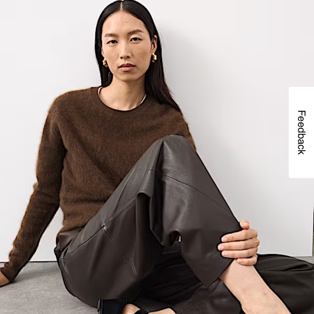 AUTOGRAPH - Brushed Wool with Cashmere Crew Neck Jumper